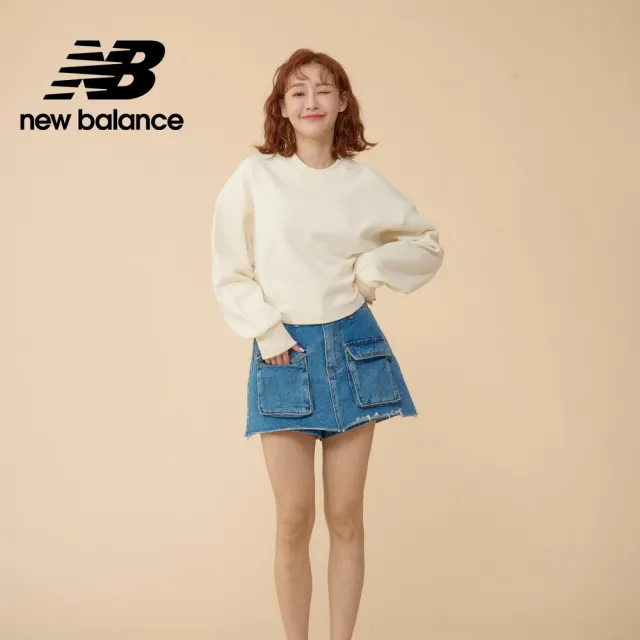 【NEW BALANCE】NB 長袖上衣_女裝_奶油杏_WT23555GIE(美版 版型偏大)