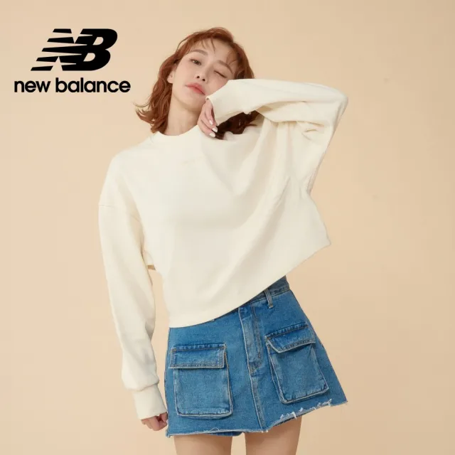 【NEW BALANCE】NB 長袖上衣_女裝_奶油杏_WT23555GIE(美版 版型偏大)