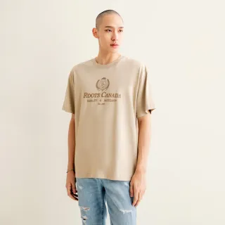 【Roots】Roots 男女共款- ESSENTIAL落肩短袖T恤(沙棕色)
