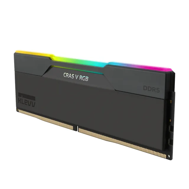 【KLEVV 科賦】CRAS V DDR5/6400MHz 16GBx2 PC用 黑(KD5AGUA80-64A320G)