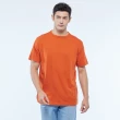 【JEEP】男裝 經典素面LOGO短袖T恤(橘色)
