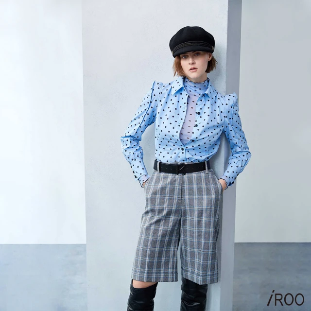 iROO 優雅長版女人設計短袖上衣優惠推薦