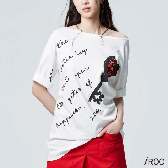 iROO 設計款印花T恤