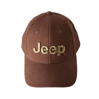 【JEEP】品牌LOGO刺繡棒球帽(棕色)