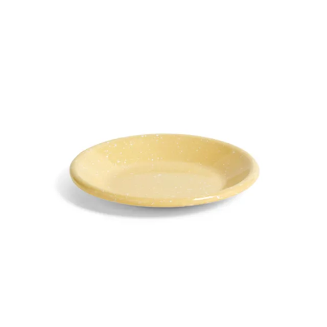 【HAY】琺瑯圓盤13.5cm-黃(來自丹麥的當代極簡設計 X 精緻工藝)