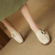 【WYPEX】現貨+預購 車線側扣真皮樂福鞋女鞋 低跟氣質通勤上班鞋(2色)