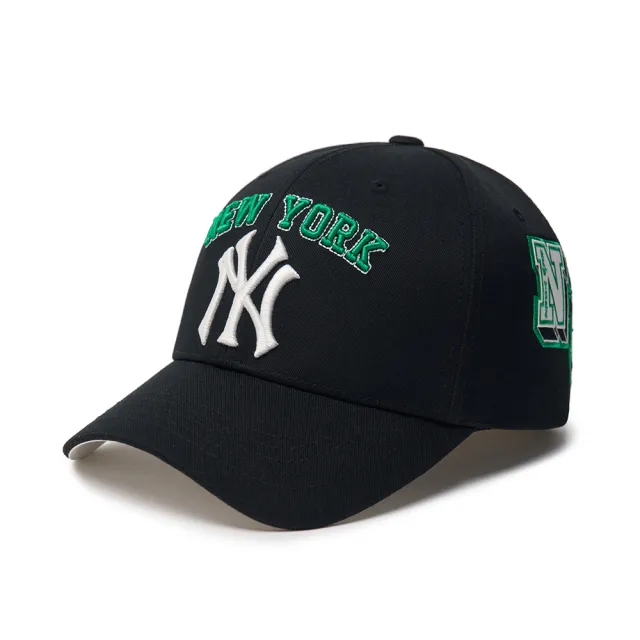 【MLB】可調式硬頂棒球帽 Varsity系列 紐約洋基隊(3ACPV044N-50BKS)