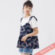 【betty’s 貝蒂思】腰鬆緊抽繩刷破反摺牛仔短褲(淺藍)