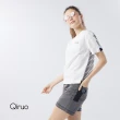 【Qiruo 奇若名品】春夏專櫃白色上衣8258A 前白後條紋設計(M-2XL)
