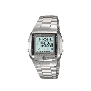 【CASIO 卡西歐】DB-360-1A 電話備忘錄 24時區 星期日期 電子錶 手錶 37.7mm(兩地時間 支援多種語言)