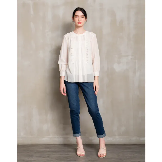 【perng yuh 芃諭名品】清新淨雅 條紋 兩件式 柔棉上衣(2024 SS Collection|3A春夏系列)