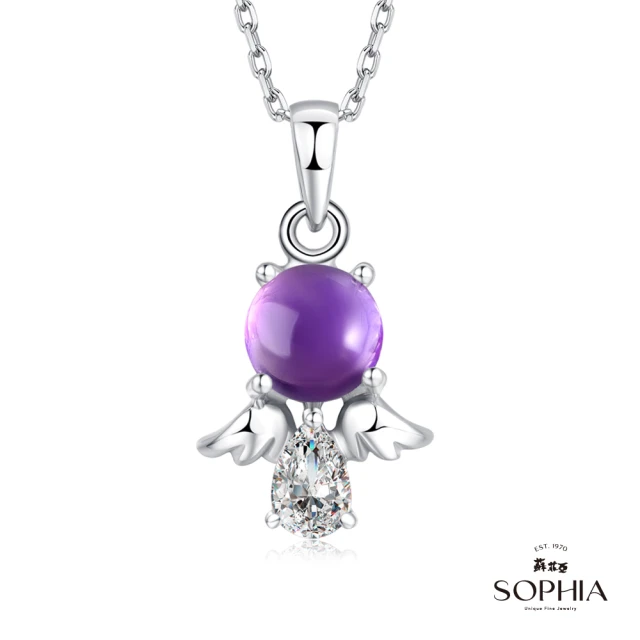 蘇菲亞珠寶 寶貝蛋紫水晶 S925純銀 寶石項墜