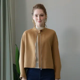 御絹坊名品風格蠶絲羊毛夾克外套