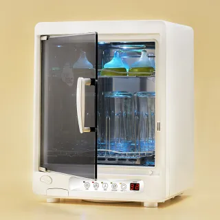 【nac nac 品牌授權】紫外線消毒烘乾機 UA0015(買就送防脹氣玻璃寬口奶瓶)