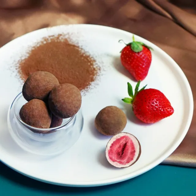 【義美生機】凍乾草莓巧克力-可可白巧45gX3件組(冷凍真空乾燥整顆草莓)