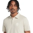 【Timberland】男款灰石色TENCEL TM X REFIBR TM針織短袖POLO衫(A2DDRCY2)