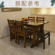 【吉迪市柚木家具】柚木休閒風格造型餐桌 UNC7-14(簡約 多功能 鄉村 歐美 極簡 沉穩)