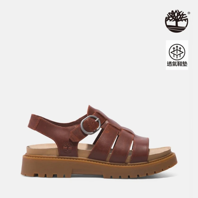 【Timberland】女款深紅色休閒涼鞋(A5ZKZEQ8)