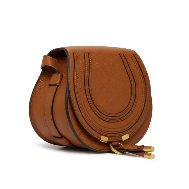 【Chloe’ 蔻依】Marcie Small Saddle Bag 小款 肩背包 馬鞍包 Tan 棕褐色