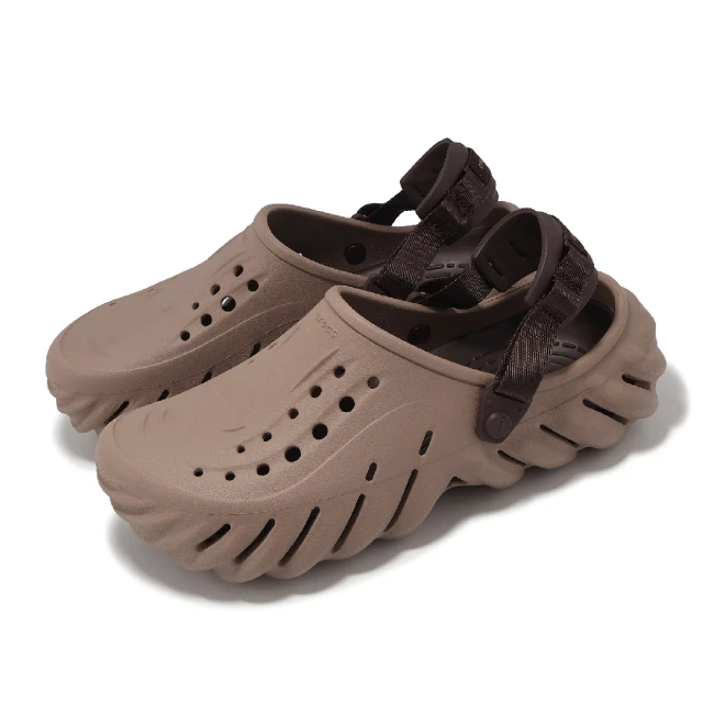 Crocs 洞洞鞋 Echo Clog 男鞋 女鞋 拿鐵色 波波克駱格 涼拖鞋 休閒鞋 卡駱馳(2079372Q9)