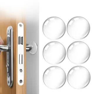 【AHOYE】4cm透明矽膠防撞貼 6粒(防撞條 防撞墊 緩衝墊 靜音貼)