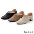 【DIANA】4.5cm質感羊皮經典復刻俐落剪裁時尚簡約方尖頭低跟鞋(珍珠白)
