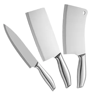 【AHOYE】不鏽鋼刀具三件組(菜刀 廚師刀 水果刀)