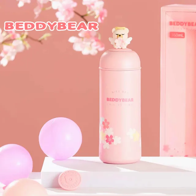 【BEDDY BEAR 杯具熊】BEDDYBEAR 櫻花物語316不鏽鋼保溫瓶 直飲保溫杯350ml(櫻花)