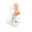 【KOKKO 集團】簡約微性感H型方頭低跟涼拖鞋(白色)