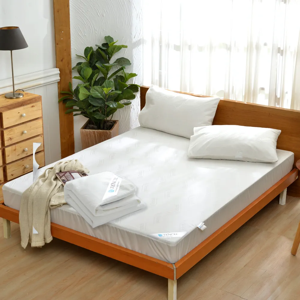 【A-nice】買一送一 100％天絲真防水護理級專業物理性防蹣床包式保潔墊(單人/單大/雙人/加大 防護TX系列)