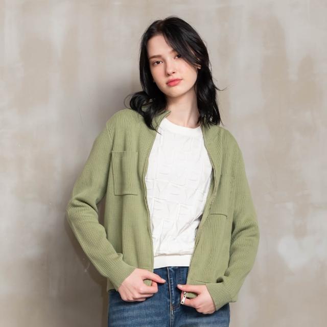 【perng yuh 芃諭名品】率感自由 厚棉直紋 針織外套(2024 SS Collection｜3A春夏系列)