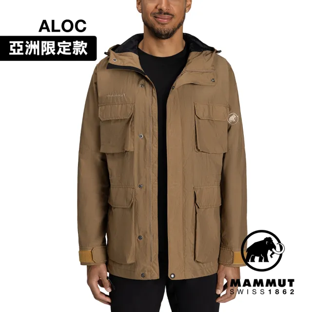 【Mammut 長毛象官方直營】Mountain WB lined Parka AF 日系山系輕量防風大衣 深沙褐 男款 #1012-00650