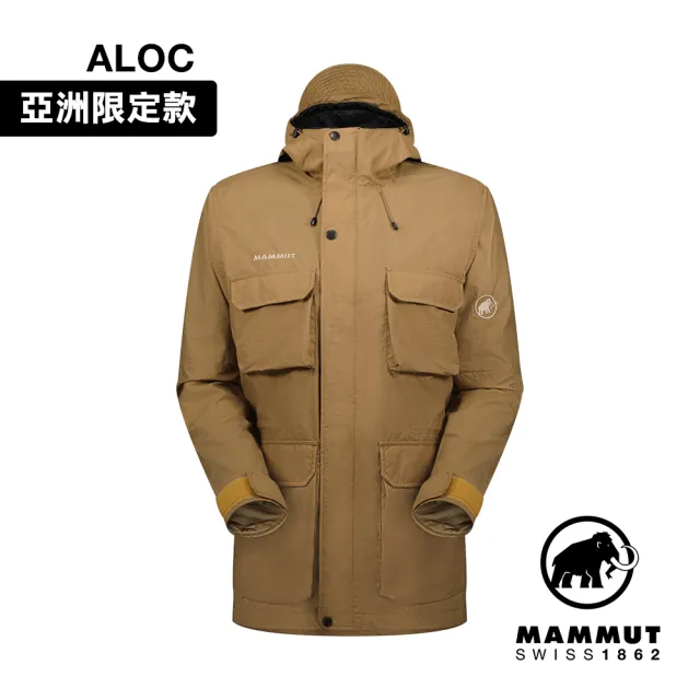【Mammut 長毛象官方直營】Mountain WB lined Parka AF 日系山系輕量防風大衣 深沙褐 男款 #1012-00650