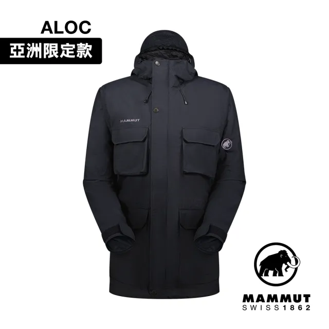 【Mammut 長毛象官方直營】Mountain WB lined Parka AF Men 日系山系輕量防風大衣 黑色 男款 #1012-00650