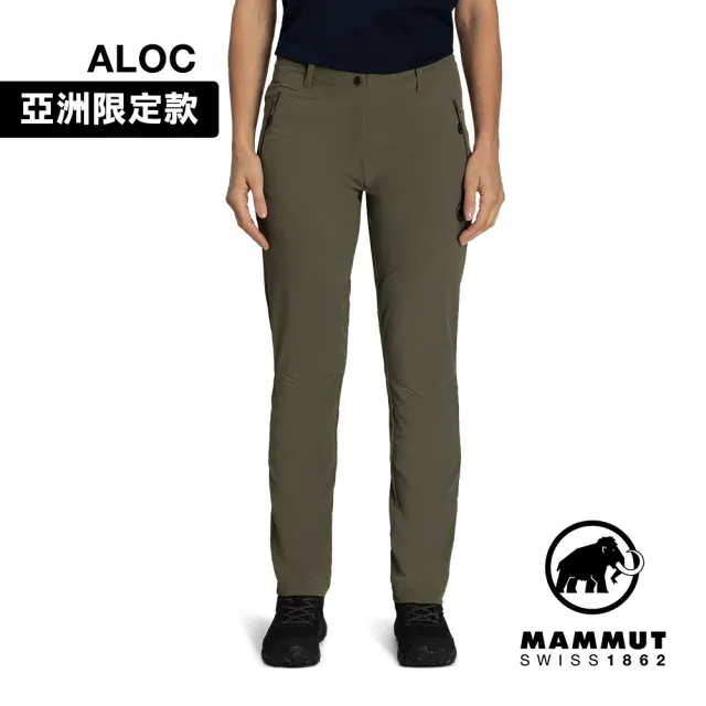 【Mammut 長毛象】Trekkers 3.0 SO Pants AF Women 健行防潑水長褲 綠鬣蜥 女款 #1021-00811