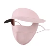 【SUNORO】夏季冰絲防曬遮陽面罩(黑膠遮陽帽/涼感防曬口罩/UPF50+/太陽帽)