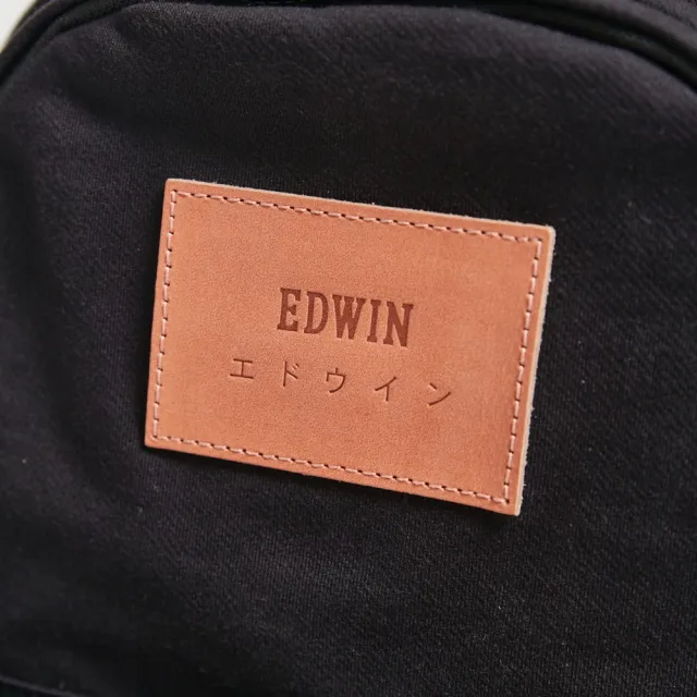 【EDWIN】男裝 防潑水後背包(黑色)