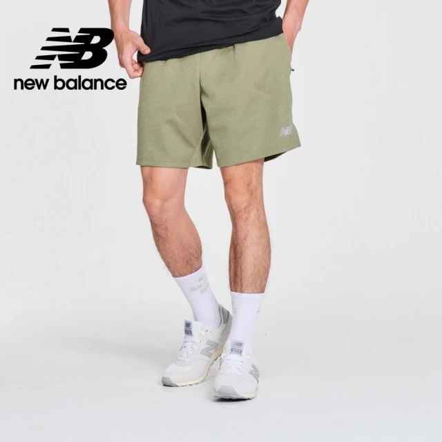 【NEW BALANCE】NB 吸濕排汗拉鍊口袋短褲_男性_綠色_MS41146DEK(美版 版型偏大)