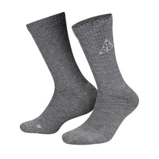 【NIKE 耐吉】襪子 ACG 2.0 Crew 男女款 鐵灰 羊毛 雪花襪 運動襪 小腿襪 長襪 單雙入(DA2599-065)