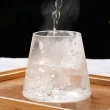 【丹丹有品】日式玻璃富士山杯-大號2入組(富士山杯 玻璃杯 雞尾酒杯 威士忌杯 甜點杯 果汁杯 杯子 咖啡杯)