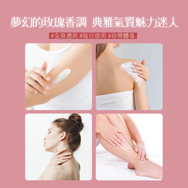 【AUS LIFE 澳思萊】玫瑰嫩膚身體乳 500ml(一抹即潤 少女香氛味道 滋養乾燥肌膚)