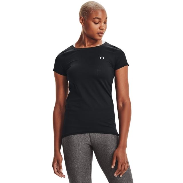 【UNDER ARMOUR】UA99精選 女 HG Armour 短袖T-Shirt_1328964-001(黑色)