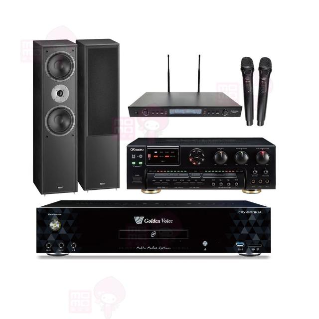 【金嗓】CPX-900 K2F+AK-7+SR-889PRO+Monitor supreme 802(4TB點歌機+擴大機+無線麥克風+卡拉OK喇叭)