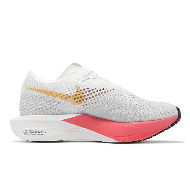 【NIKE 耐吉】競速跑鞋 ZoomX Vaporfly Next% 3 女鞋 白 粉紅 碳板 輕量(DV4130-101)