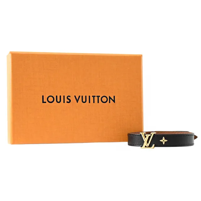 【Louis Vuitton 路易威登】LV M8085E 簡約金屬LV花紋LOGO小牛皮時尚手環(現貨)