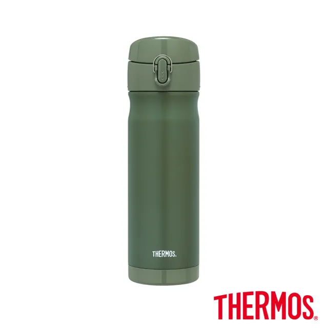 【THERMOS膳魔師】獨家專售_不鏽鋼彈蓋保溫杯500ml+大口徑真空食物燜燒罐500ml(JEWC-501+JBN-501)(保溫瓶)