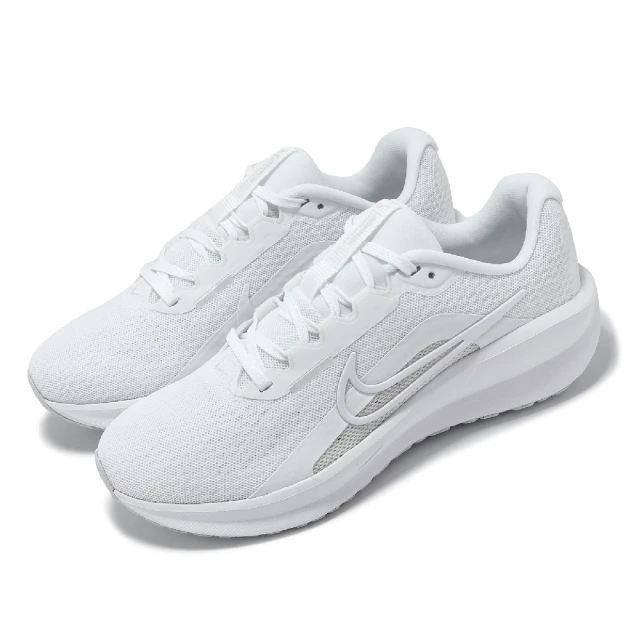 NIKE 耐吉 慢跑鞋 Wmns Downshifter 13 女鞋 白 網布 透氣 緩衝 支撐 全白 運動鞋(FD6476-101)