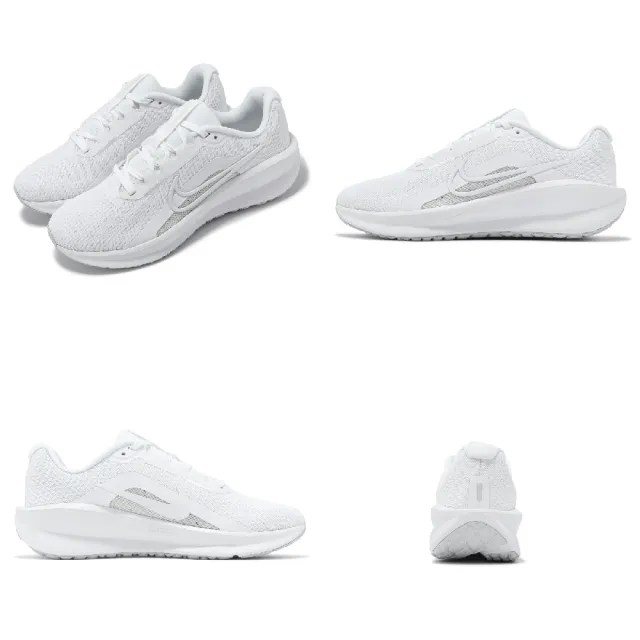 【NIKE 耐吉】慢跑鞋 Wmns Downshifter 13 女鞋 白 網布 透氣 緩衝 支撐 全白 運動鞋(FD6476-101)