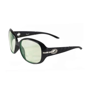 【MEGASOL】折疊式-寶麗萊抗UV400濾藍光眼鏡(設計師晶鑽款-4126BL-YP)