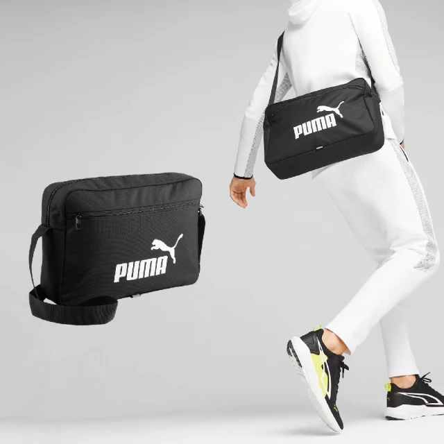 PUMA 肩背包 Phase 黑 白 男女款 斜背包 側背包 包包(079956-01)